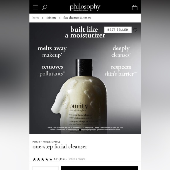 Philosophy Purity made simple one-step facial cleanser - Picture 2 of 4
